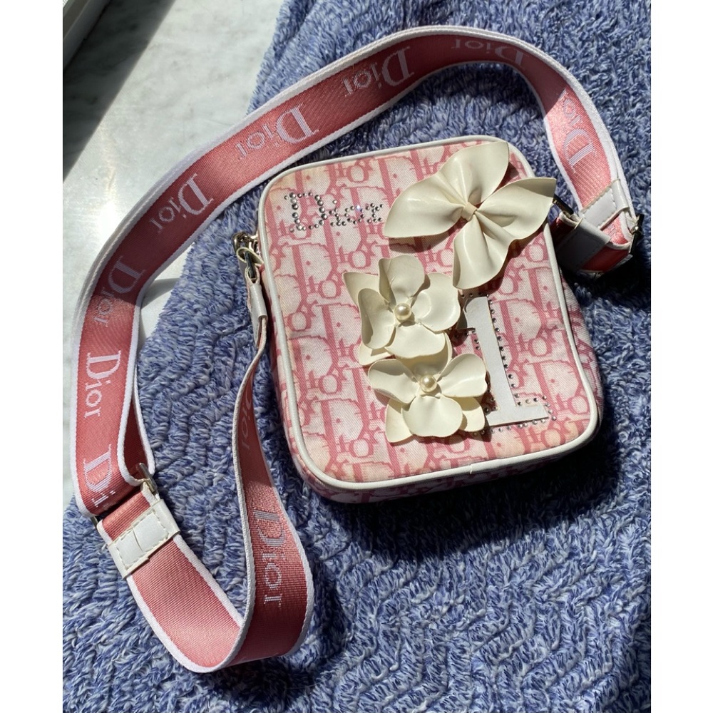 Dior Pink canvas purse